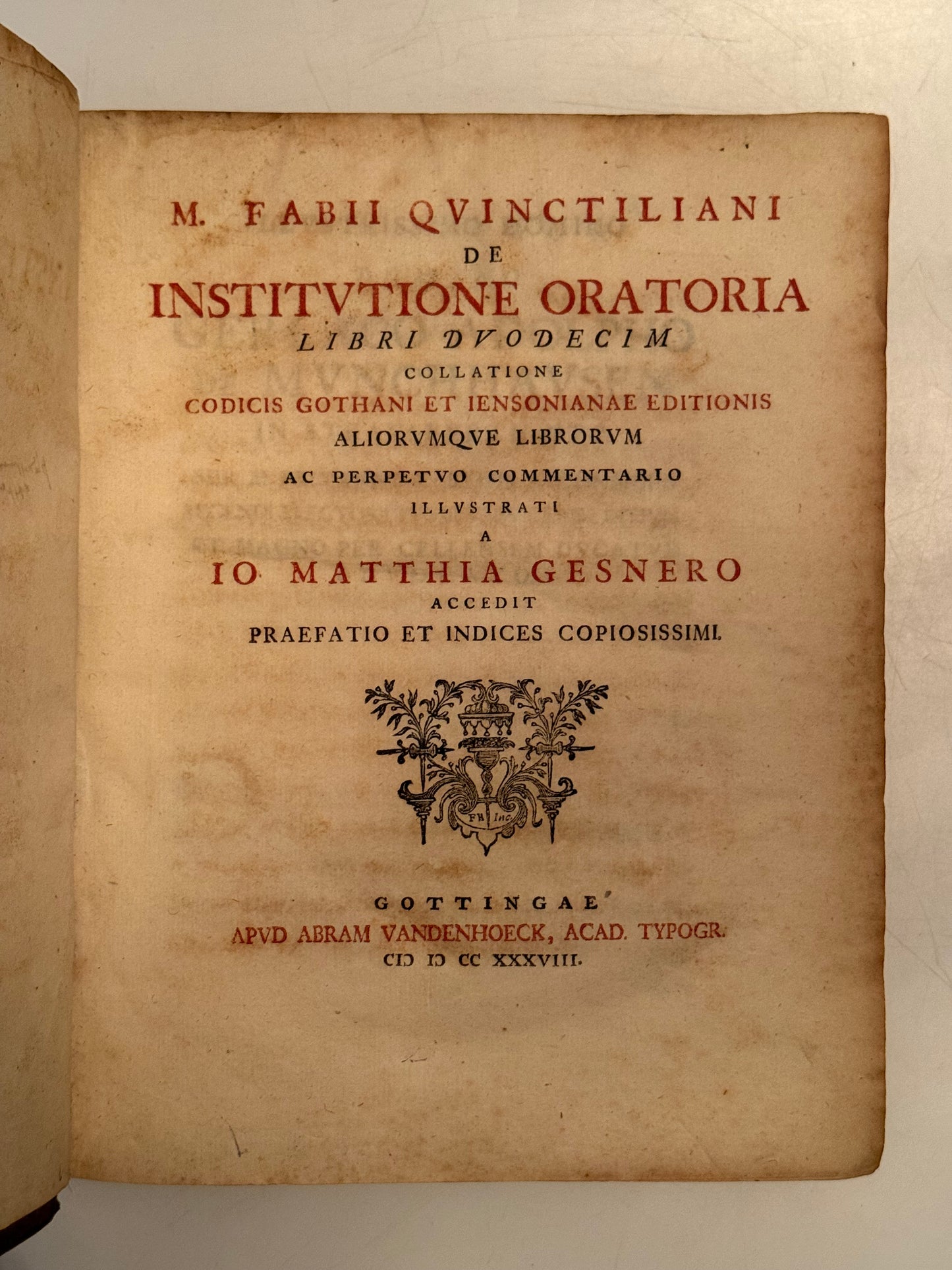 Quintilianus Marcus Fabius 1738