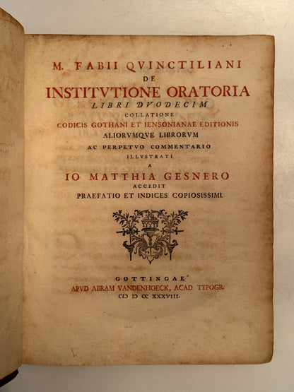Quintilianus Marcus Fabius 1738