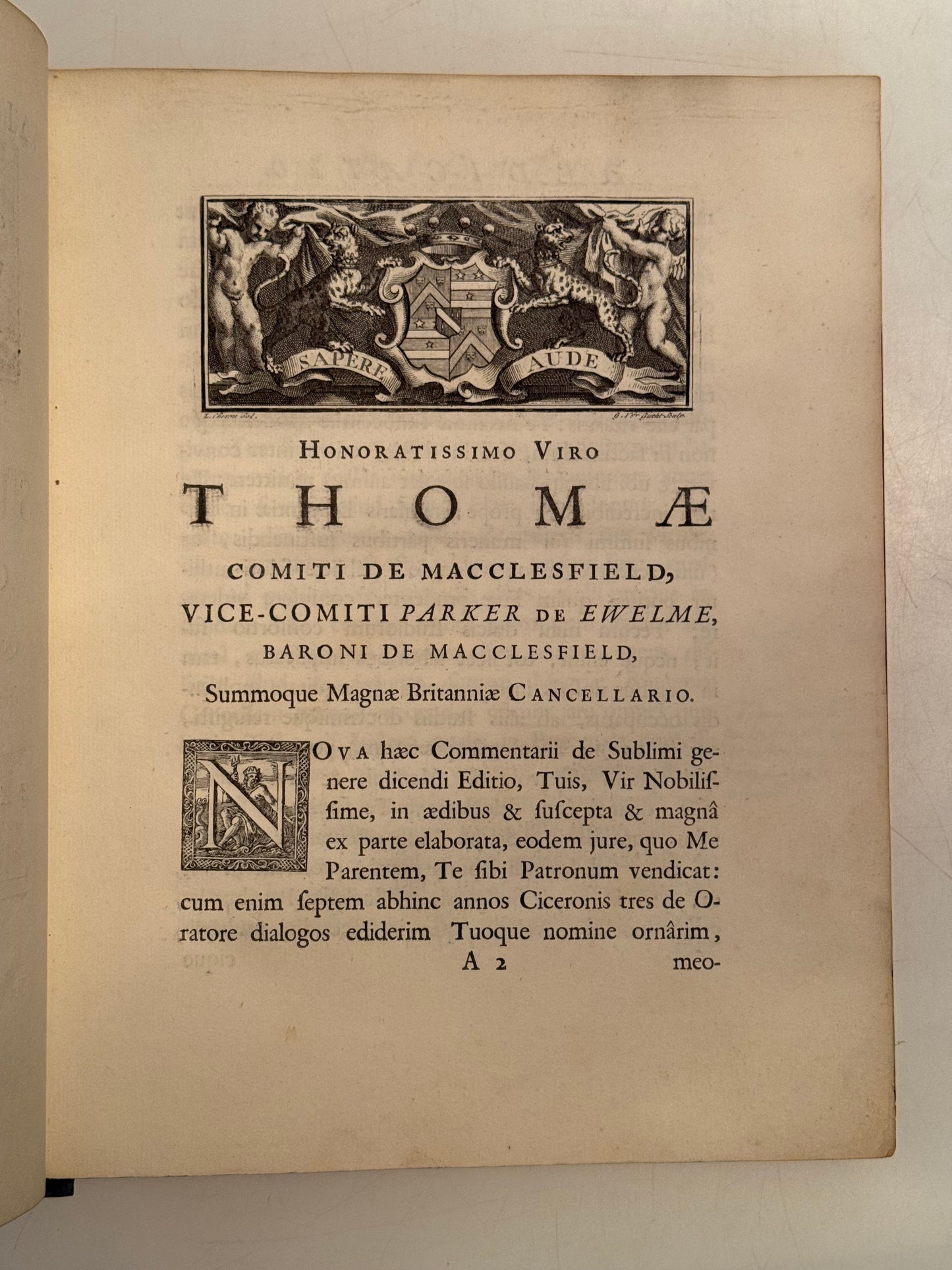 Longinus' De Sublimatate 1724 Tonson First Edition