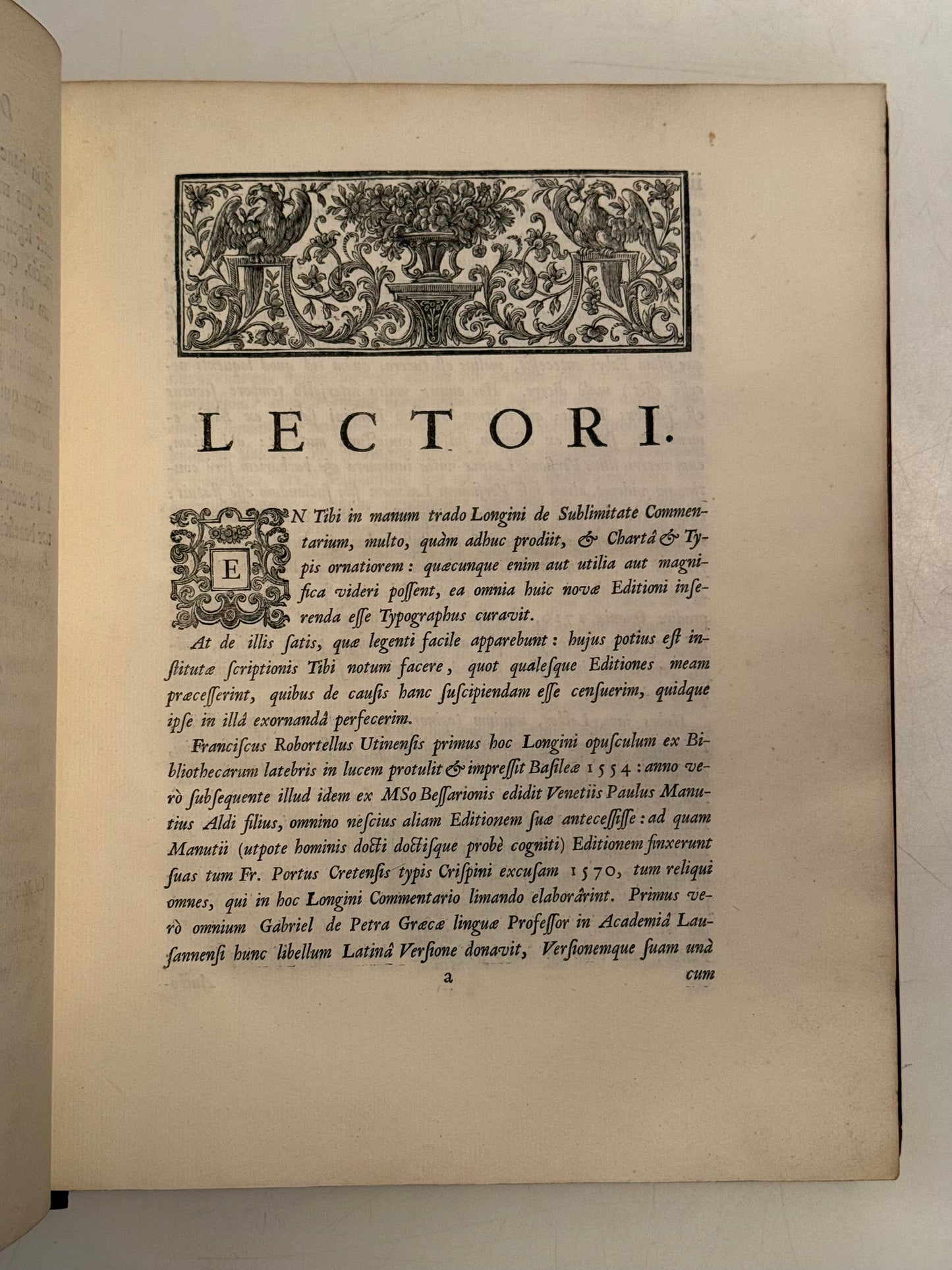Longinus' De Sublimatate 1724 Tonson First Edition