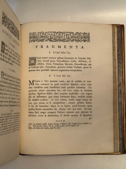 Longinus' De Sublimatate 1724 Tonson First Edition