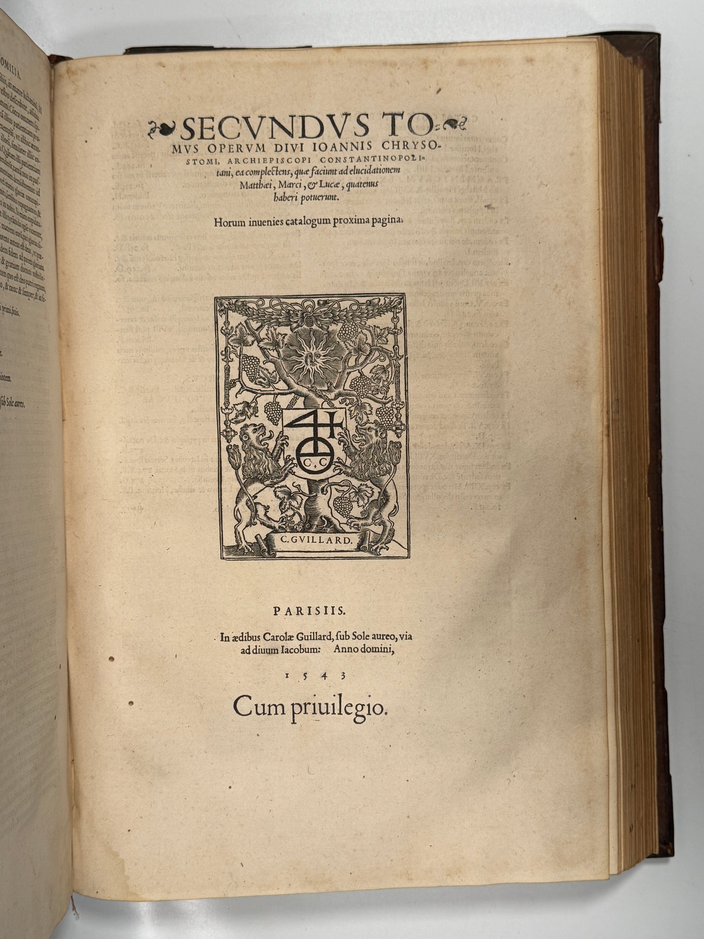 John Chrysostom Opera Omnia 1543