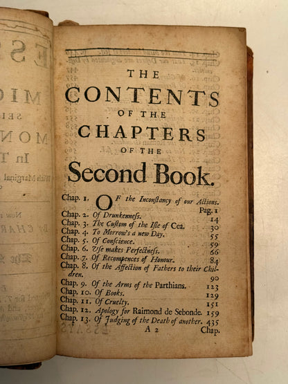 The Essays of Michel de Montaigne 1686-1711 First Edition