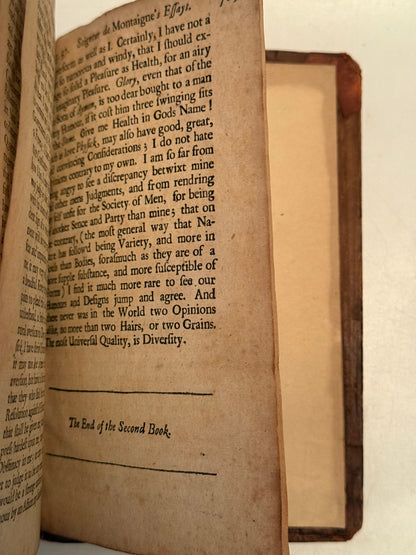 The Essays of Michel de Montaigne 1686-1711 First Edition