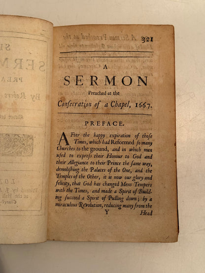 Six Sermons by Robert South 1692 True First Edition