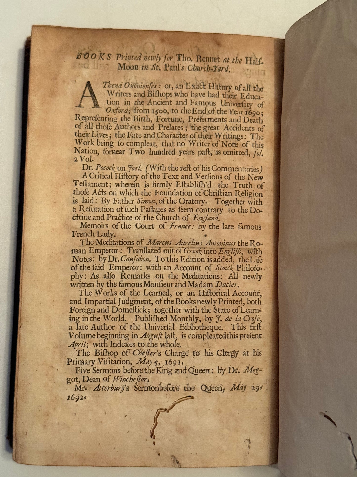 Six Sermons by Robert South 1692 True First Edition