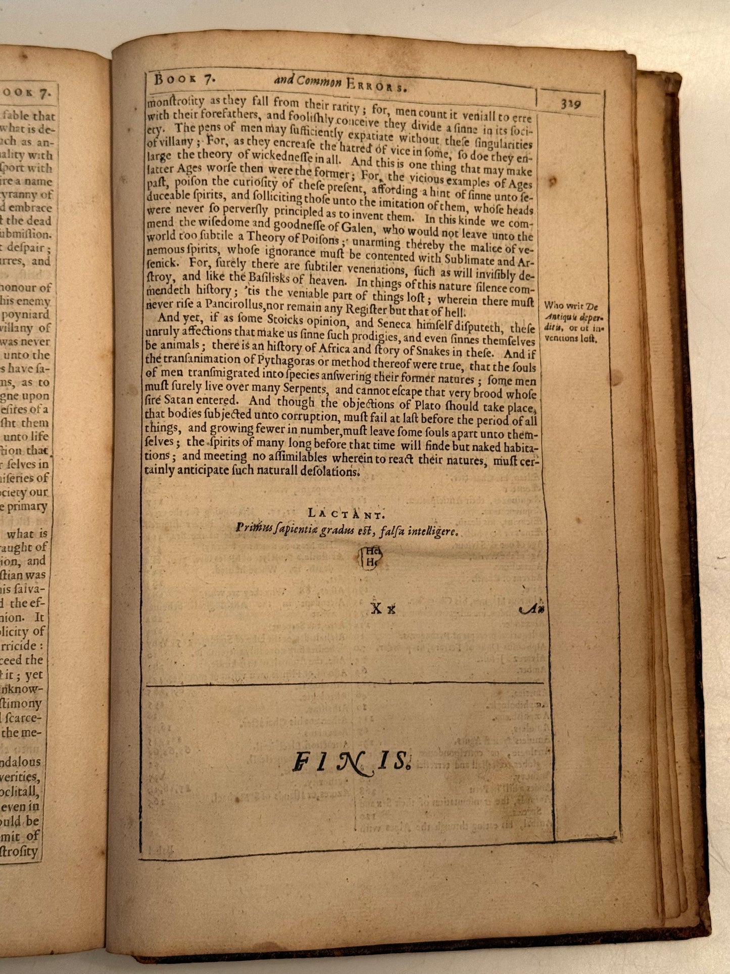 Pseudodoxia Epidemica by Thomas Browne 1650
