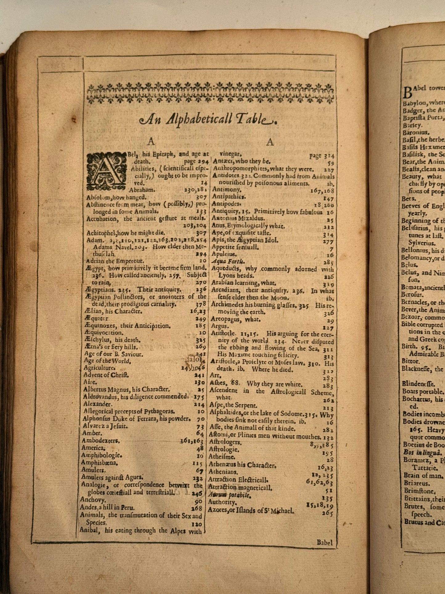 Pseudodoxia Epidemica by Thomas Browne 1650