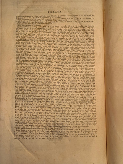 The Works of Geoffrey Chaucer 1721 John Urry Edition
