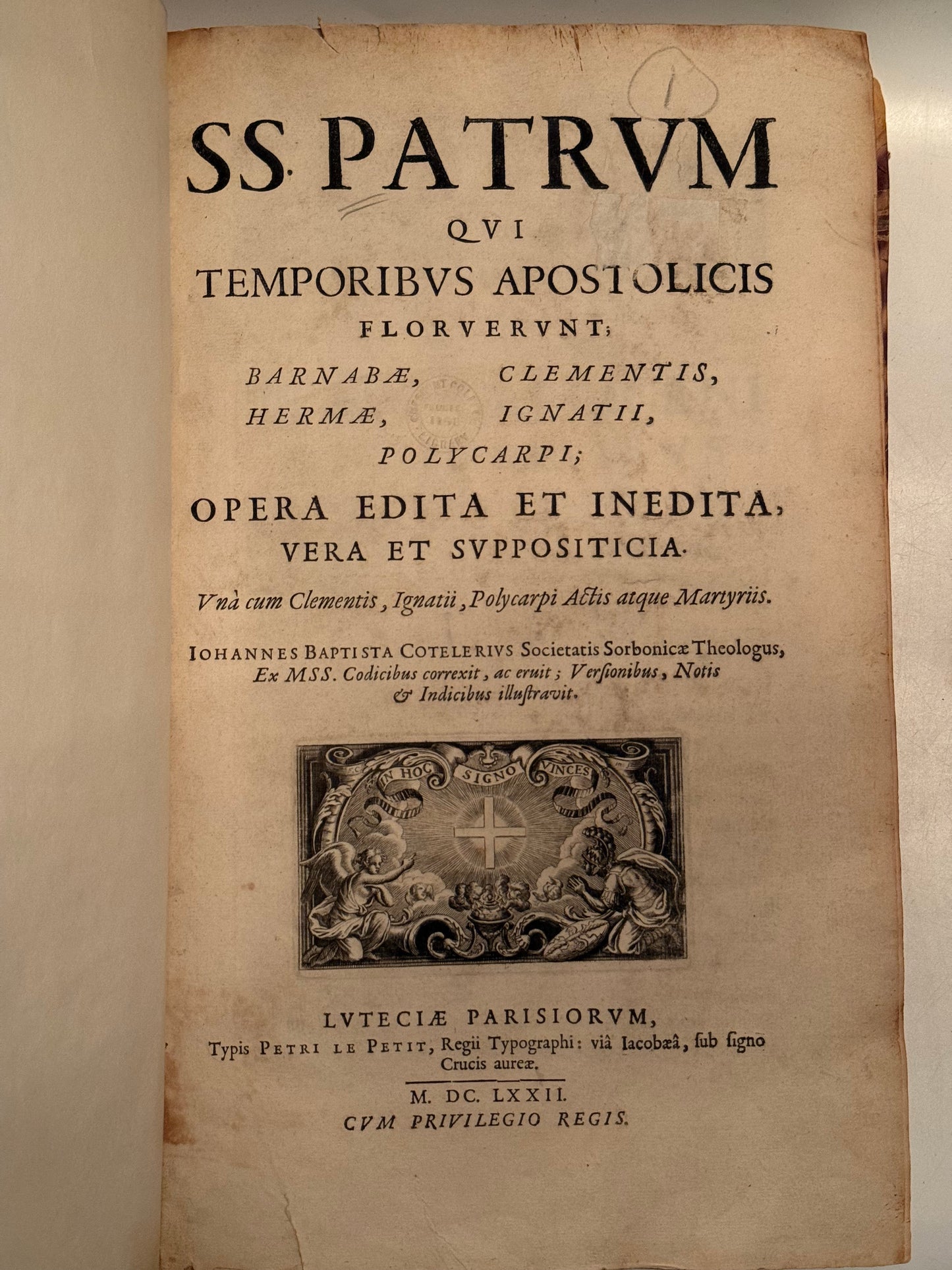 The Apostolic Fathers 1672 First Edition