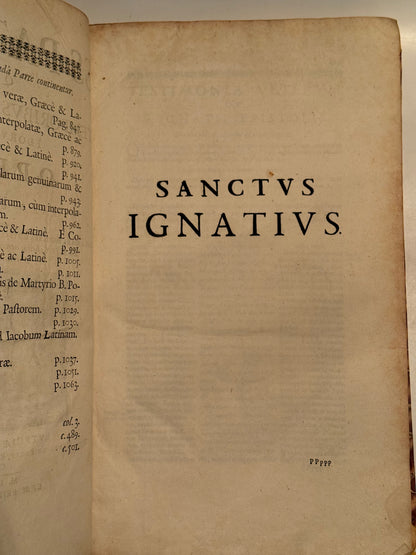 The Apostolic Fathers 1672 First Edition