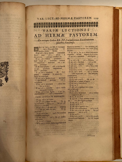 The Apostolic Fathers 1672 First Edition