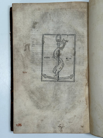 The Editio Princeps of Plato 1513; One of the Most Important Printings of the Aldine Press