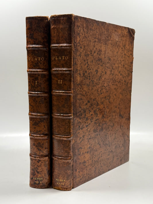 The Editio Princeps of Plato 1513; One of the Most Important Printings of the Aldine Press