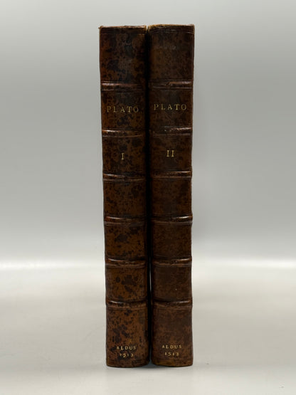 The Editio Princeps of Plato 1513; One of the Most Important Printings of the Aldine Press