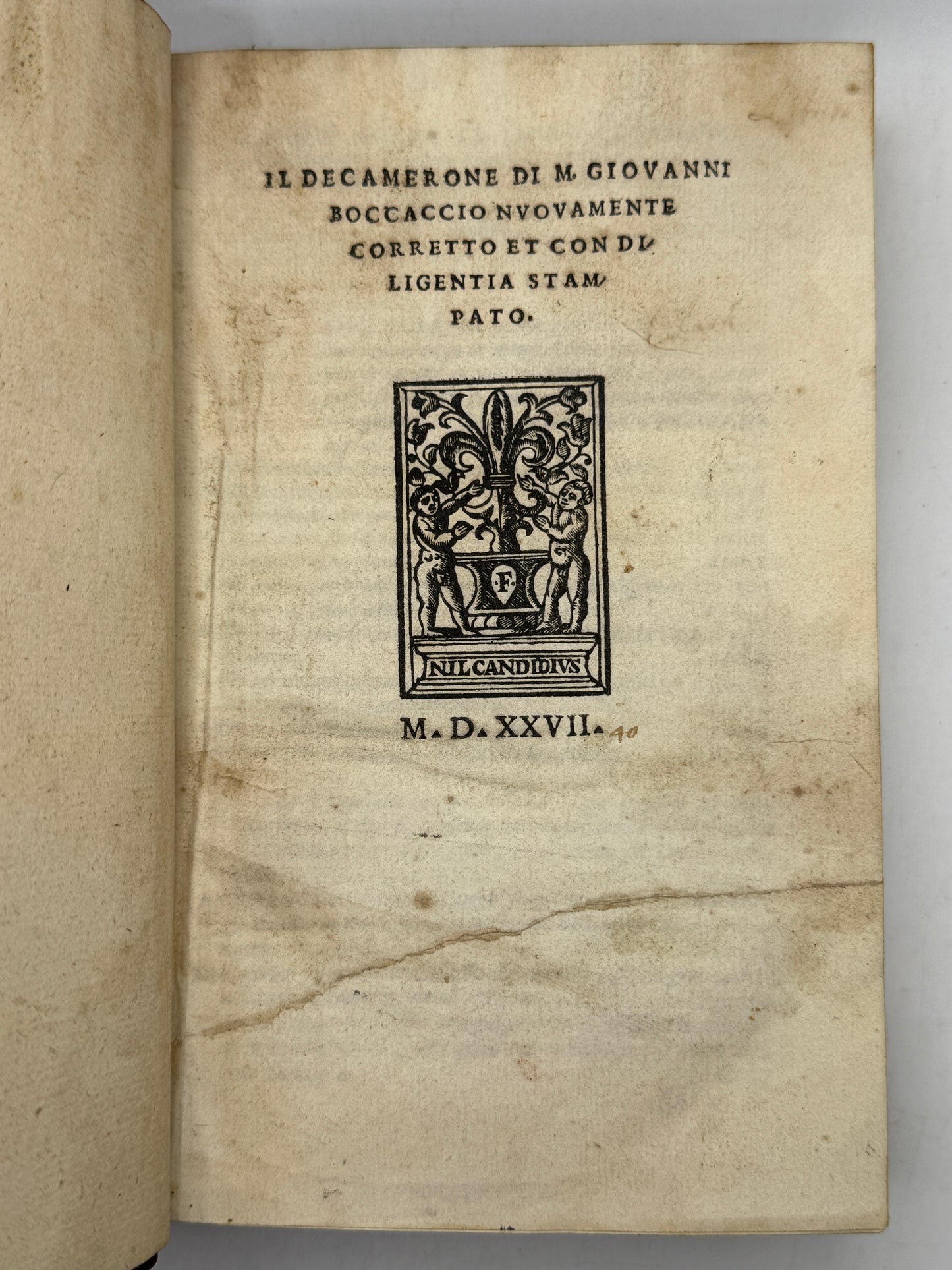 Boccaccio's Decameron 1527 (but 1729); Famous 'Fake' Edition