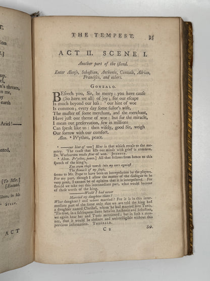The Plays of William Shakespeare 1773 Samuel Johnson Edition