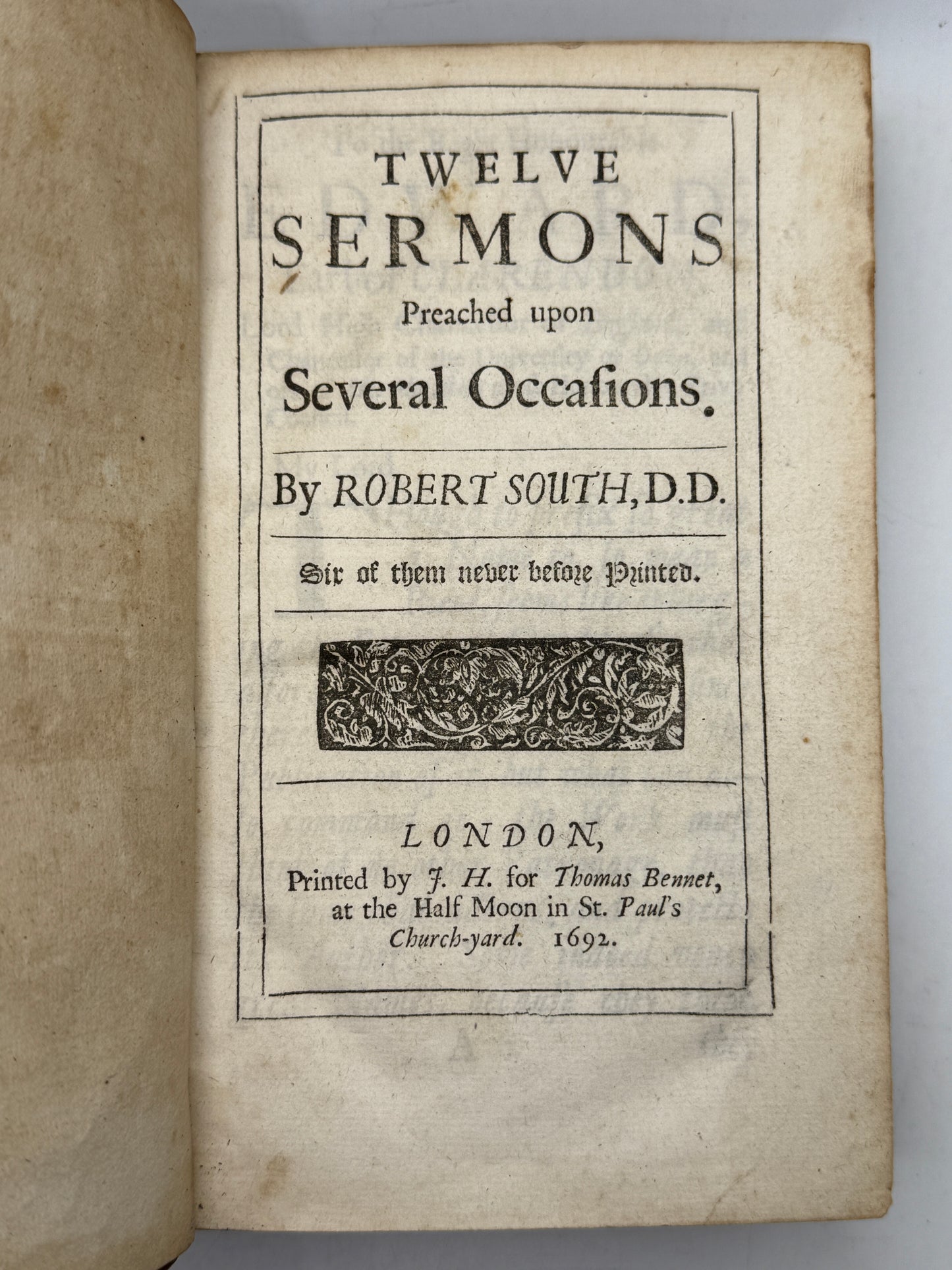 Twelve Sermons by Robert South 1692