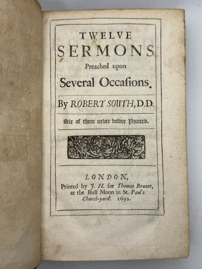 Twelve Sermons by Robert South 1692