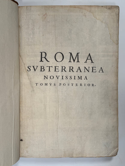 Roma Subterranea 1651 First Edition