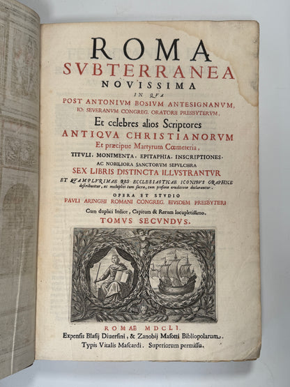 Roma Subterranea 1651 First Edition