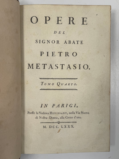 Works of Pietro Metastasio 1780