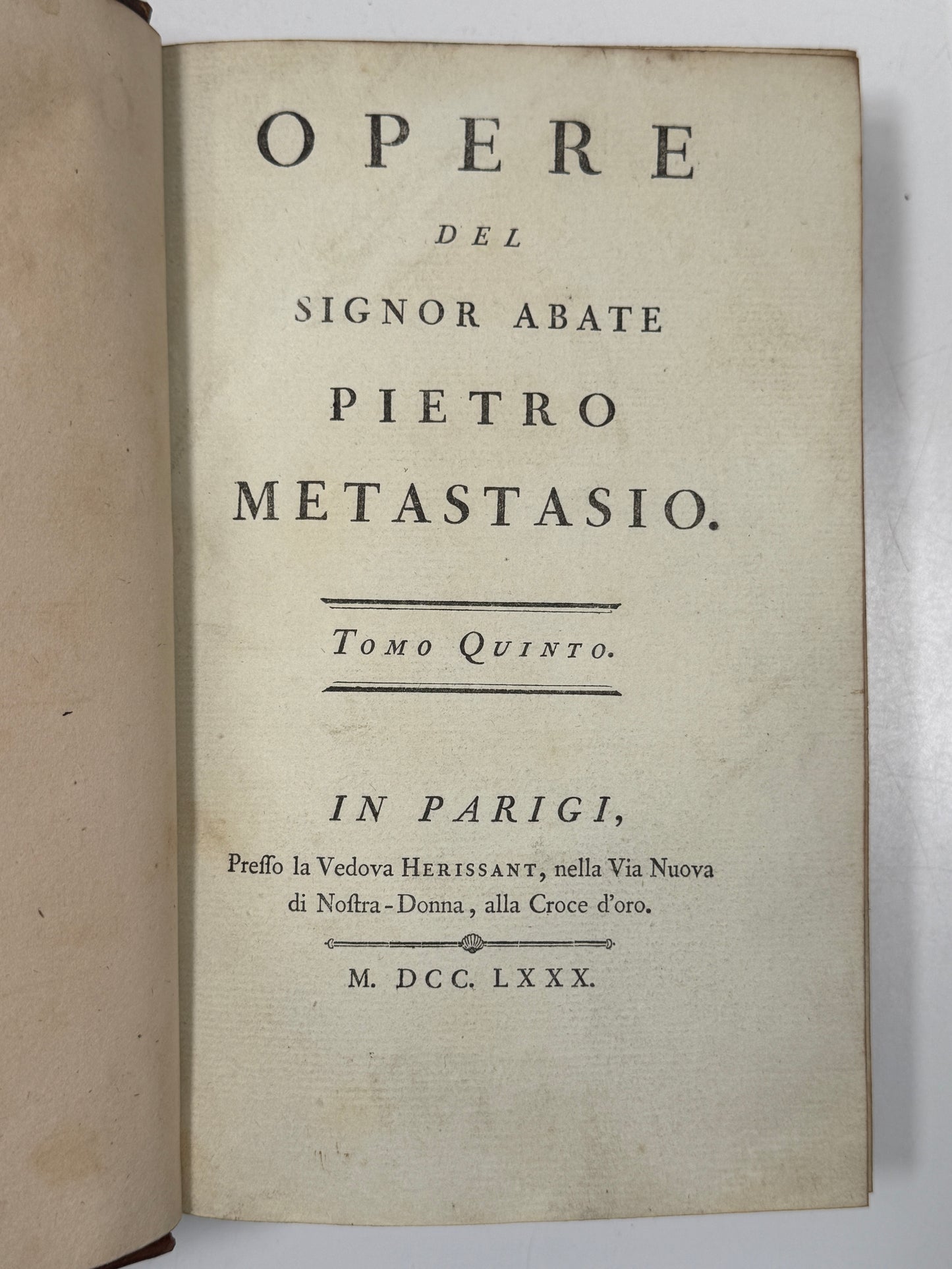Works of Pietro Metastasio 1780