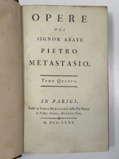 Works of Pietro Metastasio 1780