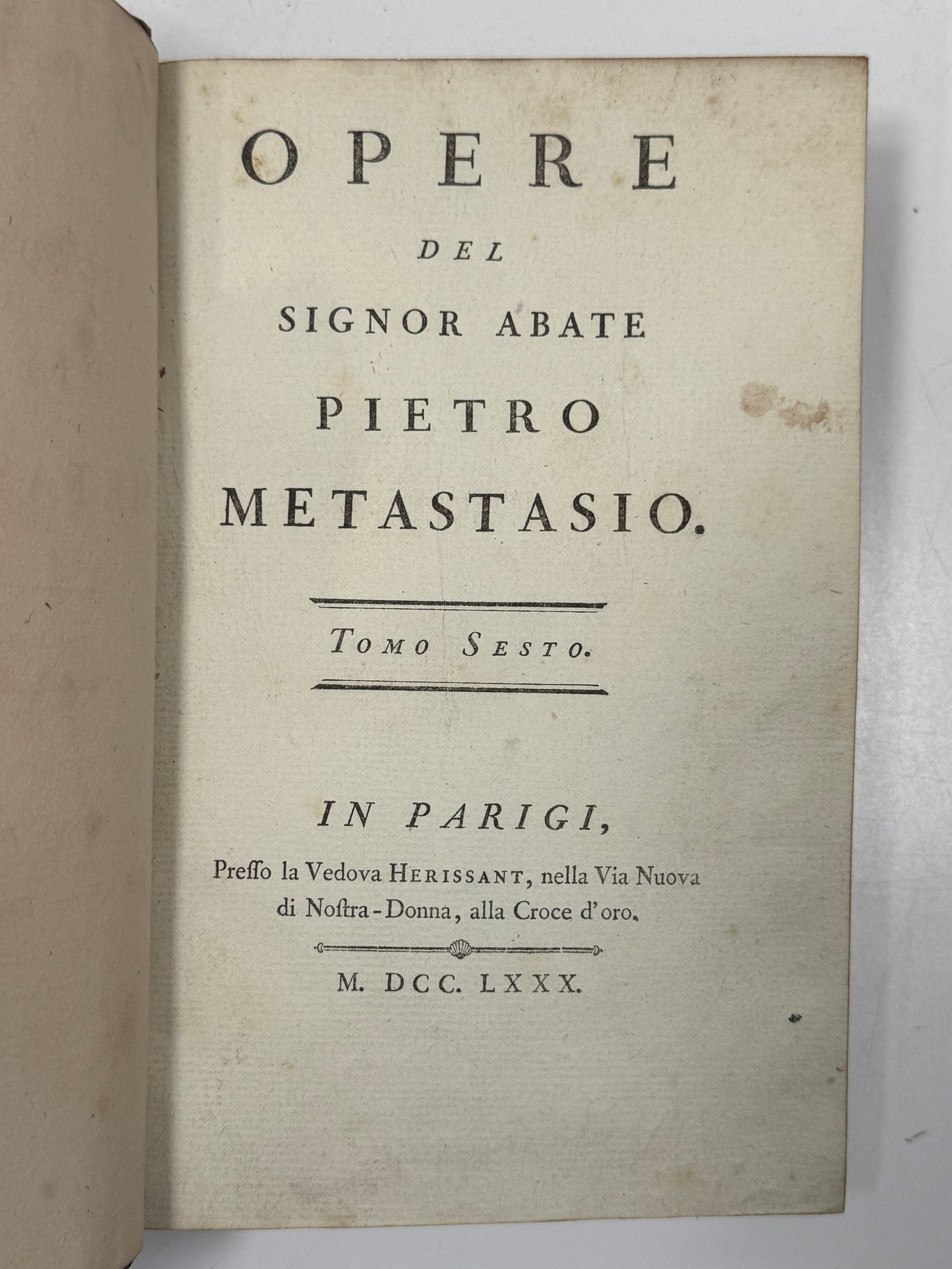Works of Pietro Metastasio 1780