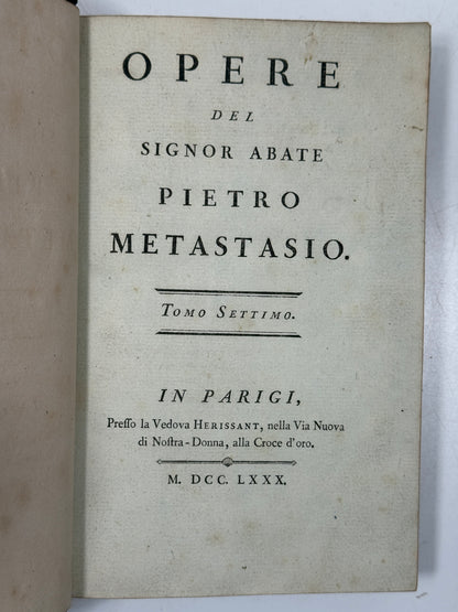 Works of Pietro Metastasio 1780