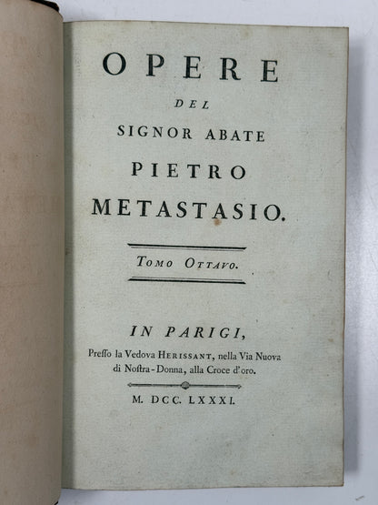 Works of Pietro Metastasio 1780