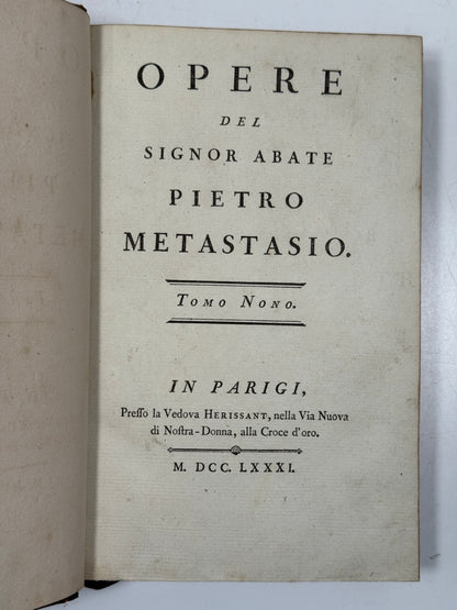 Works of Pietro Metastasio 1780