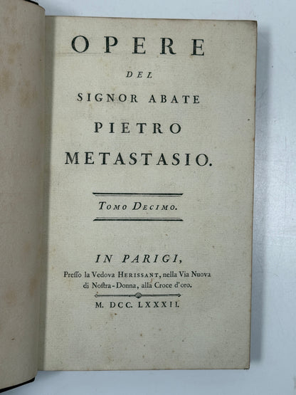 Works of Pietro Metastasio 1780