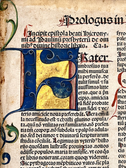 Biblia Sacra 1487 Incunable Illuminated Bible