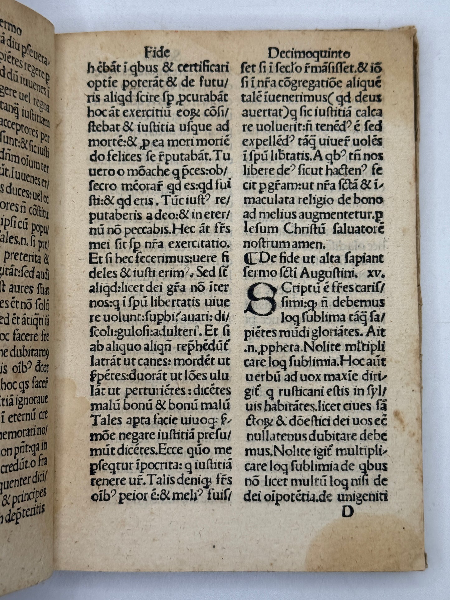 Sermones Sancti Augustini ad heremitas 1517