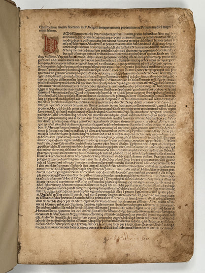The Works of Virgil 1489 Incunable; Cristoforo Landino's Commentary; Aeneid