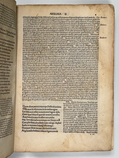 The Works of Virgil 1489 Incunable; Cristoforo Landino's Commentary; Aeneid
