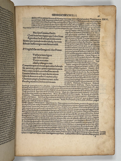 The Works of Virgil 1489 Incunable; Cristoforo Landino's Commentary; Aeneid