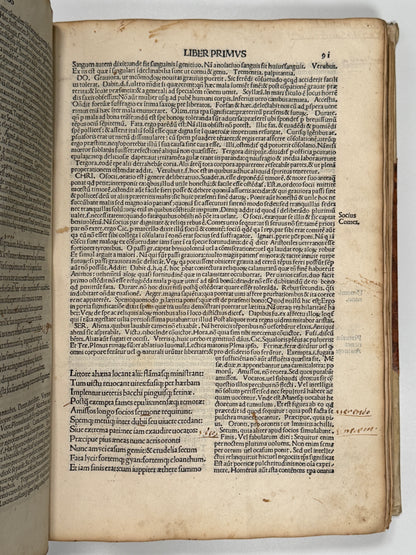 The Works of Virgil 1489 Incunable; Cristoforo Landino's Commentary; Aeneid