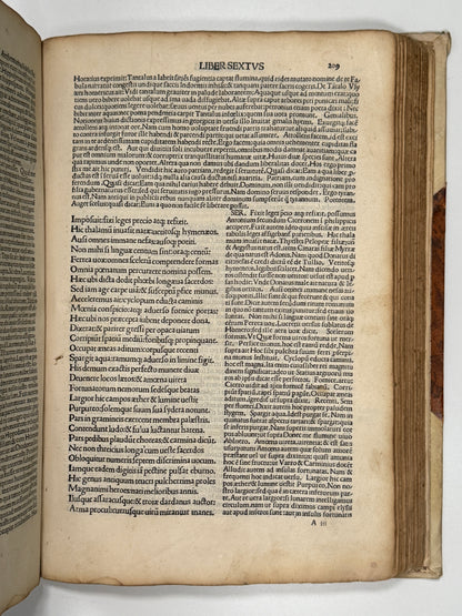 The Works of Virgil 1489 Incunable; Cristoforo Landino's Commentary; Aeneid