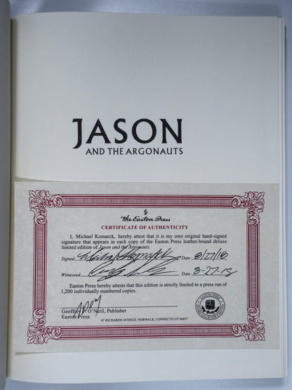 Jason and the Argonauts Easton Press 2014 Signed Limited Edition w/Slipcase