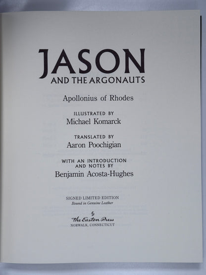 Jason and the Argonauts Easton Press 2014 Signed Limited Edition w/Slipcase