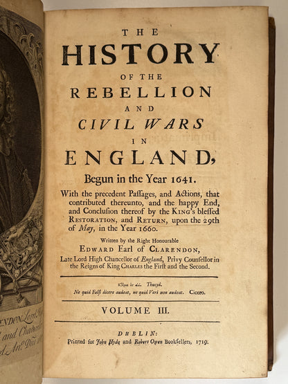 The History of the Rebellion and Civil Wars in England 1719