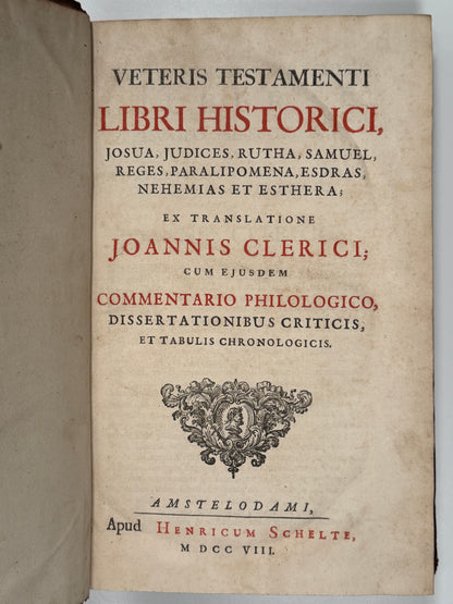 Jean le Clerc's Old Testament 1708-1731