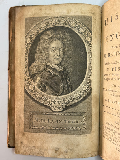 Rapin's History of England 1757 in Contemporary Bindings, 21 Volumes, Tindal Edition