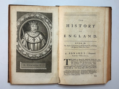 Rapin's History of England 1757 in Contemporary Bindings, 21 Volumes, Tindal Edition