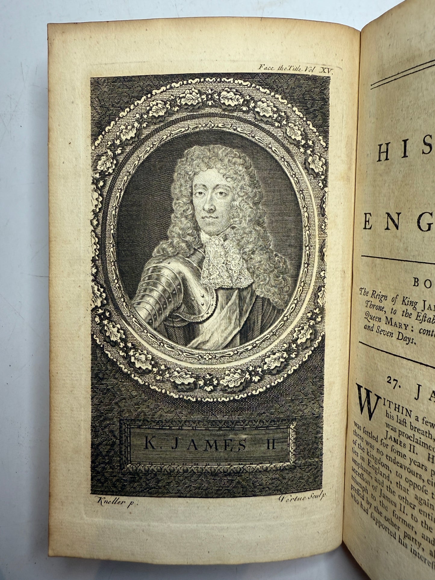 Rapin's History of England 1757 in Contemporary Bindings, 21 Volumes, Tindal Edition