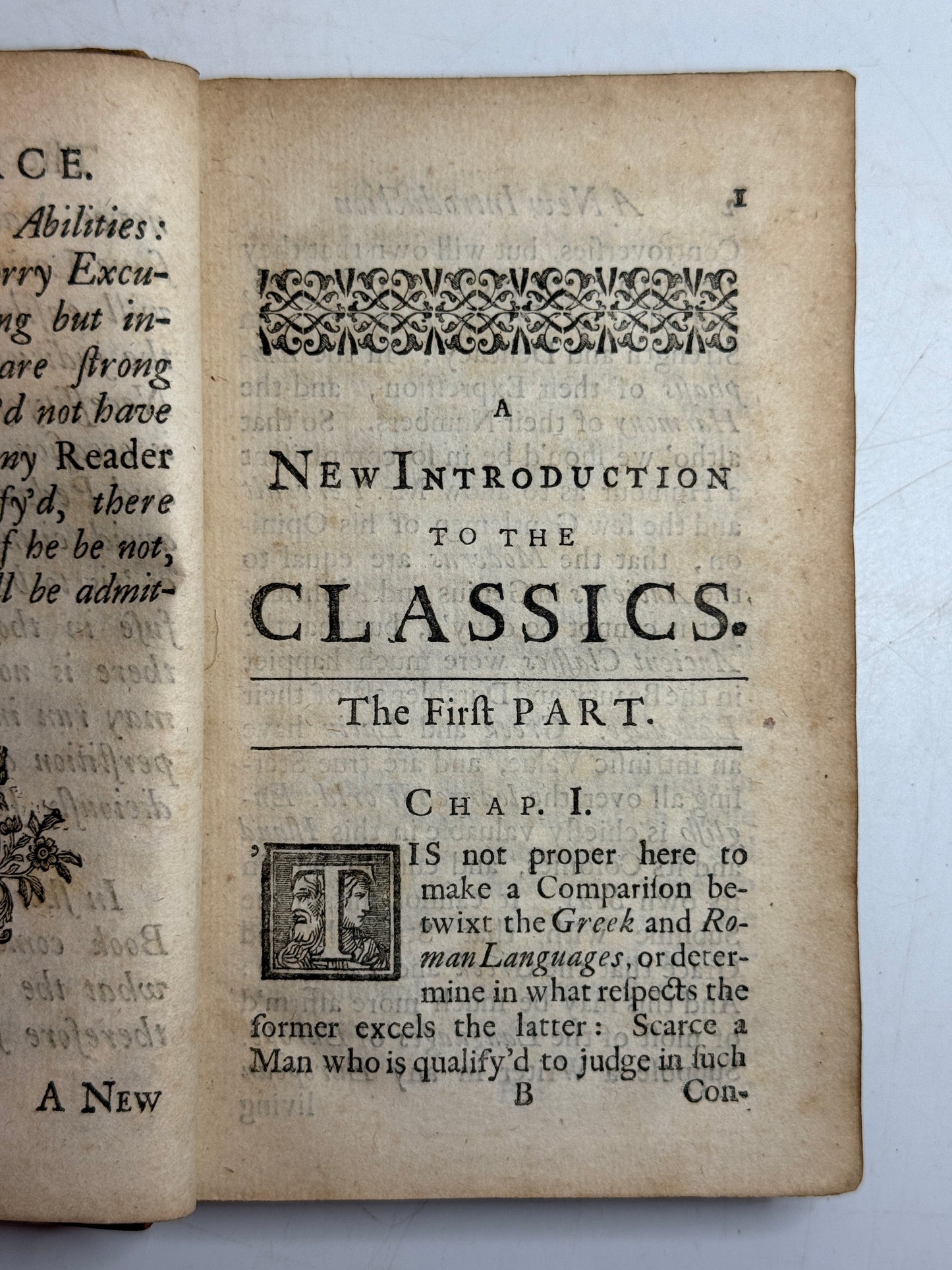 An Introduction to the Classics by Anthony Blackwall 1718 First Edition