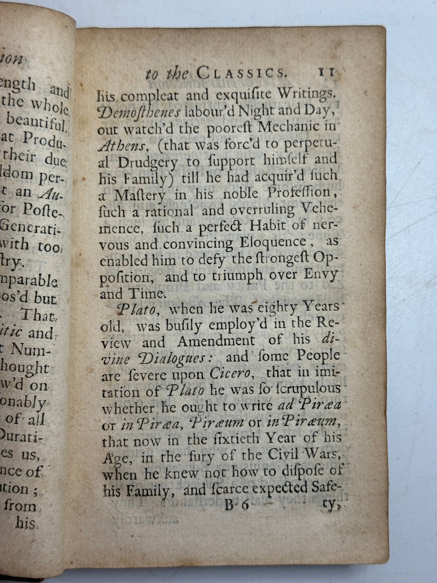 An Introduction to the Classics by Anthony Blackwall 1718 First Edition