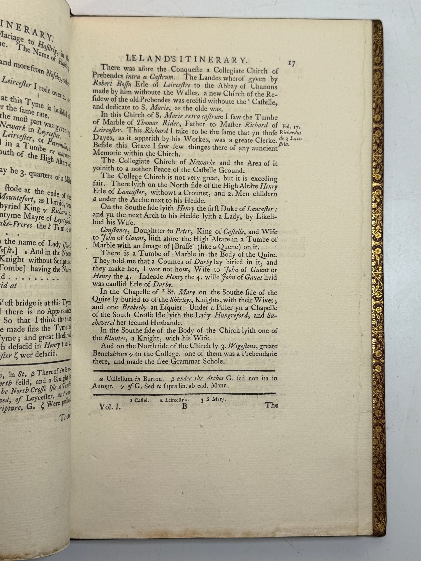 The Itinerary of John Leland the Antiquary 1769-1770